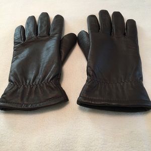 Dark Brown Women’s Leather Gloves, S/M Size
